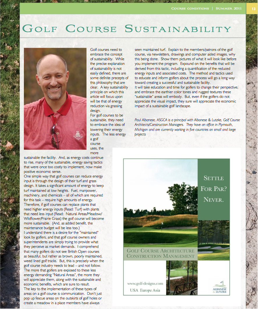 Course Conditions Summer 2011